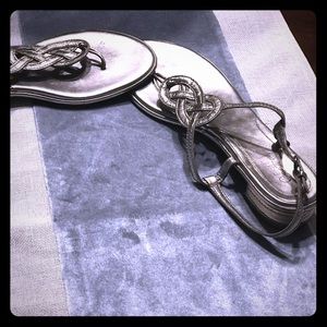 Beautiful pewter dressed sandal